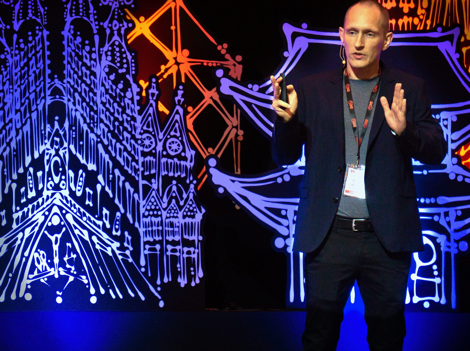 Speaking on stage at DCBKK